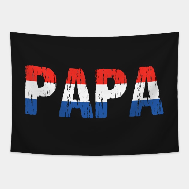 Netherlands Papa Dad Father Dutch Flag Tapestry by Nirvanibex