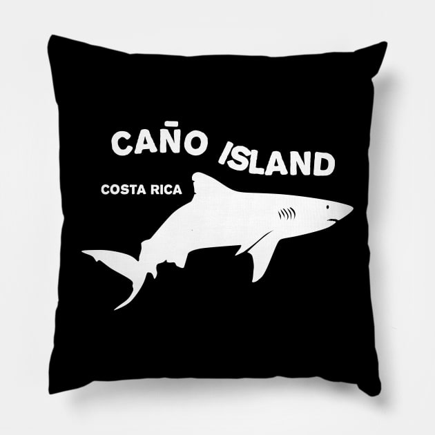 Shark Diving Caño Island - Costa Rica Pillow by TMBTM