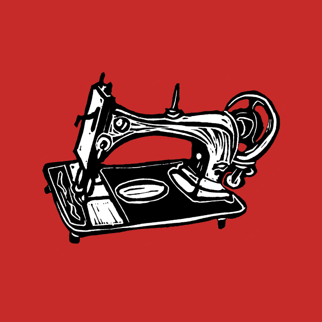 Vintage Sewing Machine by The Lonely Printer