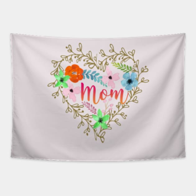 Mom Love Flower Tapestry by Hashop