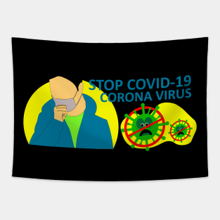 stop covid-19 use a mask Tapestry