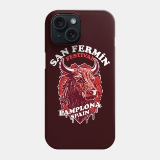 San Fermín Feria  - Pamplona, Spain - Running Of The Bulls Phone Case