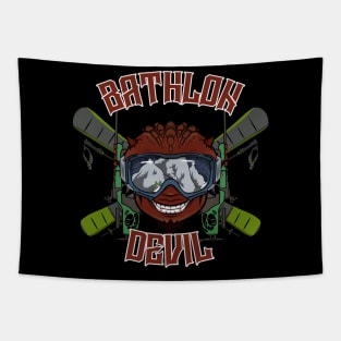 Biathlon Devil Tapestry