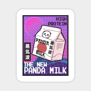 Vaporwave 80th Synthwave Panda Milk Japan Style Magnet