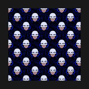 Cyber Skull Blue T-Shirt