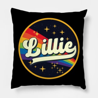 Lillie // Rainbow In Space Vintage Style Pillow