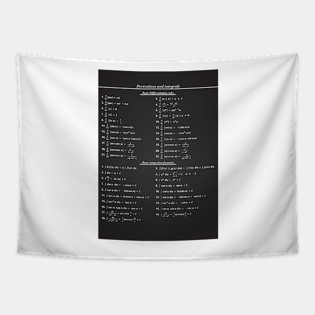 Derivatives And Integrals Tapestry by ScienceCorner