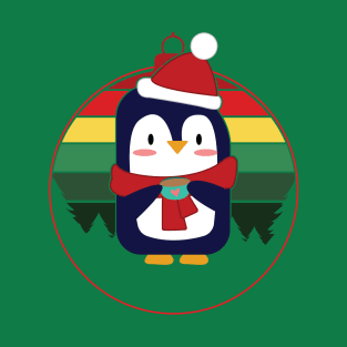 Kids Christmas Happy Happy Merry Merry Little Penguin T-Shirt
