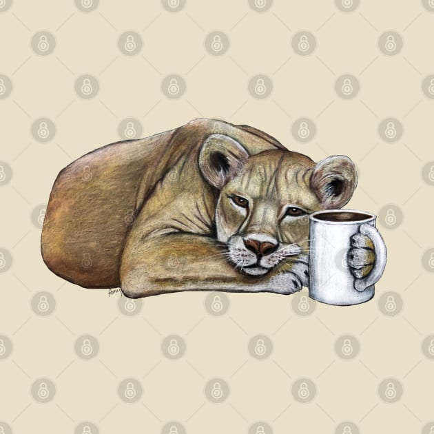 "Lazy Lioness" - Java Jungle collection by GardenPartyArt