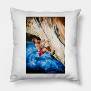 Chris Sharma Painting Pillow