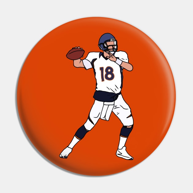 Peyton Manning Throw Pin by rattraptees