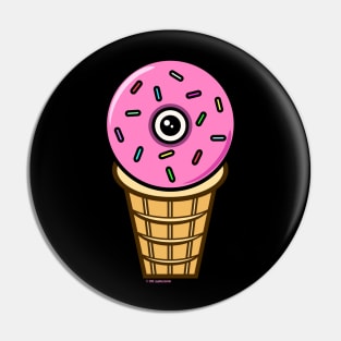 Ice Cream Donut Eyeball - Strawberry Pin