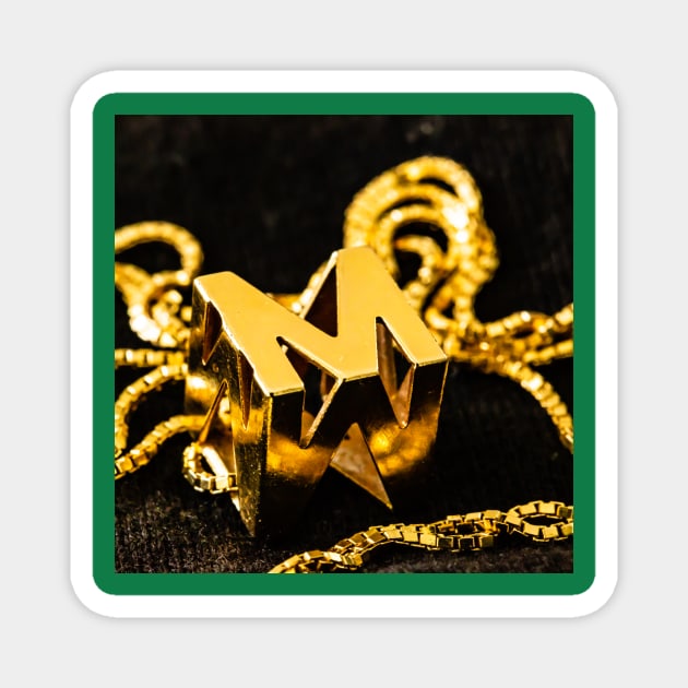 Golden M Magnet by thadz