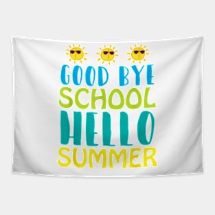 Retro Last Day Of School Schools Out For Summer Teacher T-Shirt Tapestry