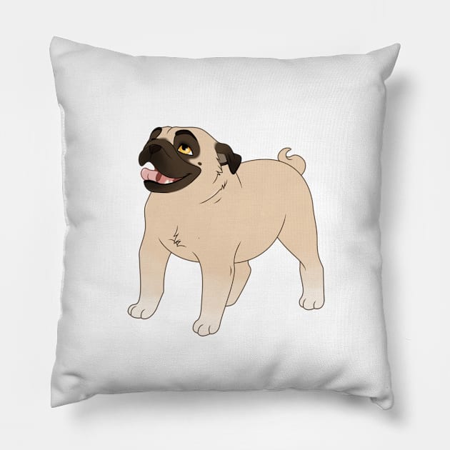 Pug Pillow by mariamar