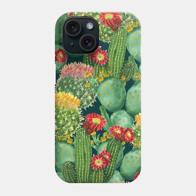 Cactus texture Phone Case by GreekTavern