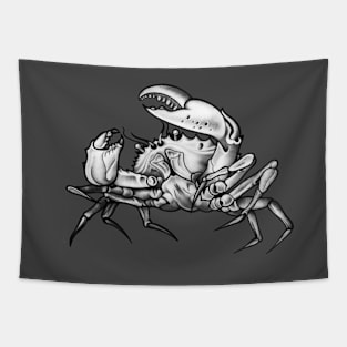 Cancer Crab (White) Tapestry