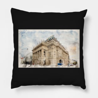 National Theater in Prague, Czech Republic Pillow