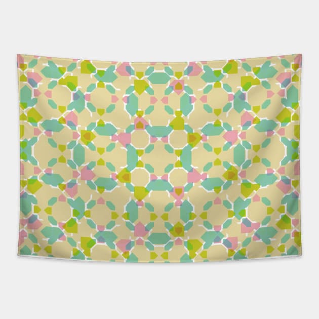 Pastel Bubblegum Kaleidoscope Tapestry by Tobe_Fonseca