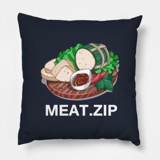 Meat.zip Pillow