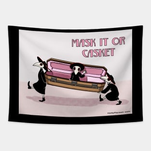 Mask it or casket Tapestry