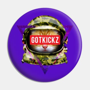 GOTKICKZ (Kitty in Space Green Camo Edition) Pin