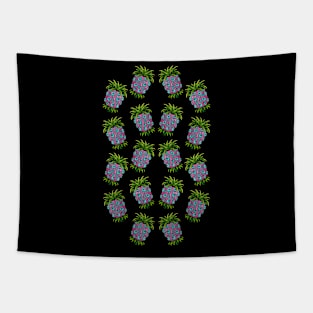 Scary Pineapple pattern Tapestry