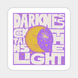 Hand Lettering - Darkness Contains The Light Magnet