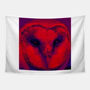 Owl Cool Cute Wise snowy Crazy Design Tapestry