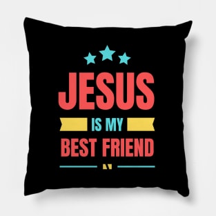 Jesus Is My Best Friend | Christian Typography Pillow