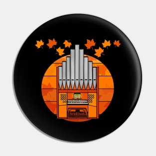 Fall Church Organ Organist Autumn Thanksgiving Pin