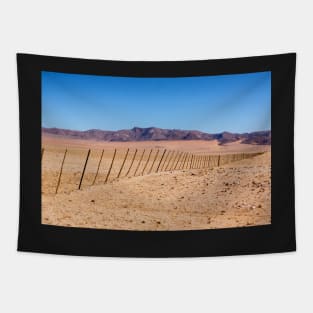 Fence across the desert. Tapestry