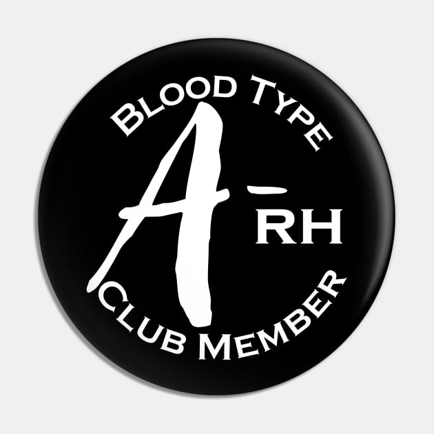 Blood type A minus club member - Dark Pin by Czajnikolandia