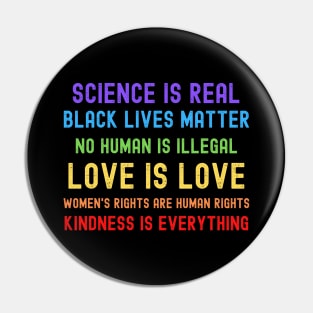 Science Is Real Black Lives Matter Pin