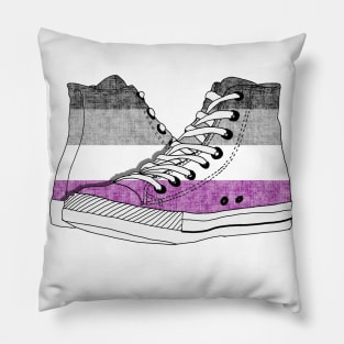 Asexual Pride Flag Hi-Top Design Pillow