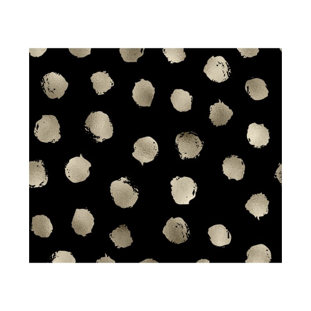 Black onyx - golden dots by hamptonstyle