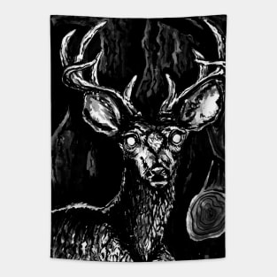 Ink Drawing Deer Tapestry