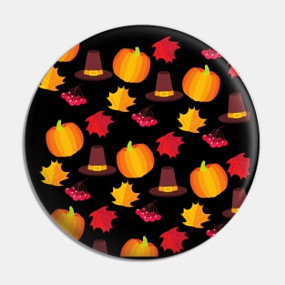 Fall Autumn Thanksgiving Pattern Design Pin