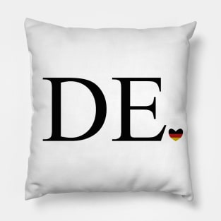 DE with German Flag Heart Pillow