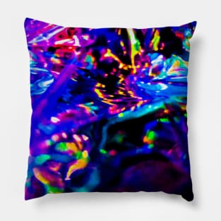 Bright Plastic Rainbow Holo Pillow