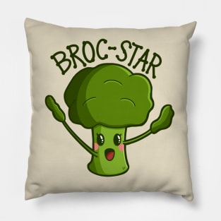 “Broc-Star” Rock Star Broccoli Pillow