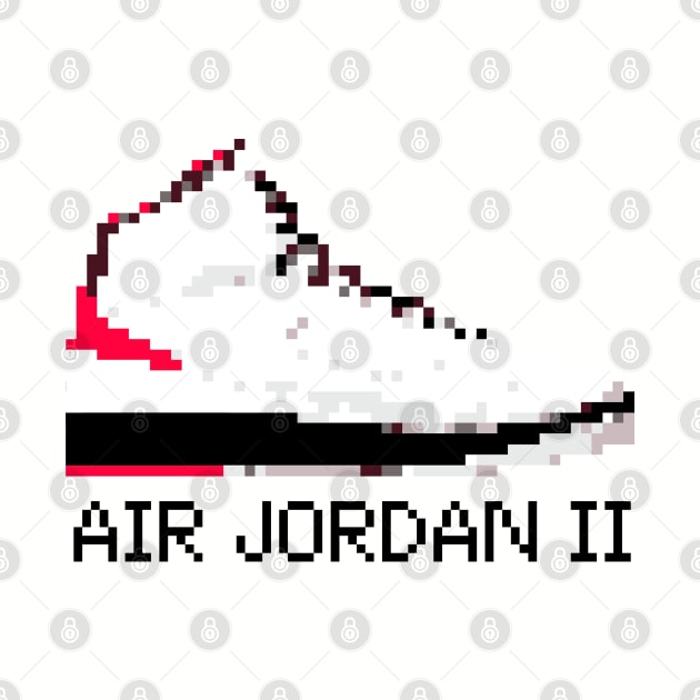 AIR JORDAN II RETRO PIXELATED ART SHOE COLLECTION by Buff Geeks Art