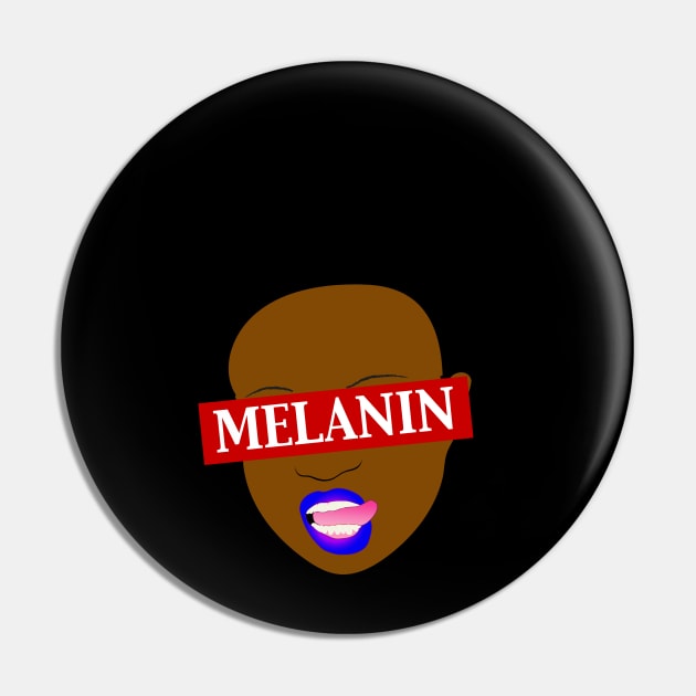 Melanin Afro Tongue Lick Pin by blackartmattersshop