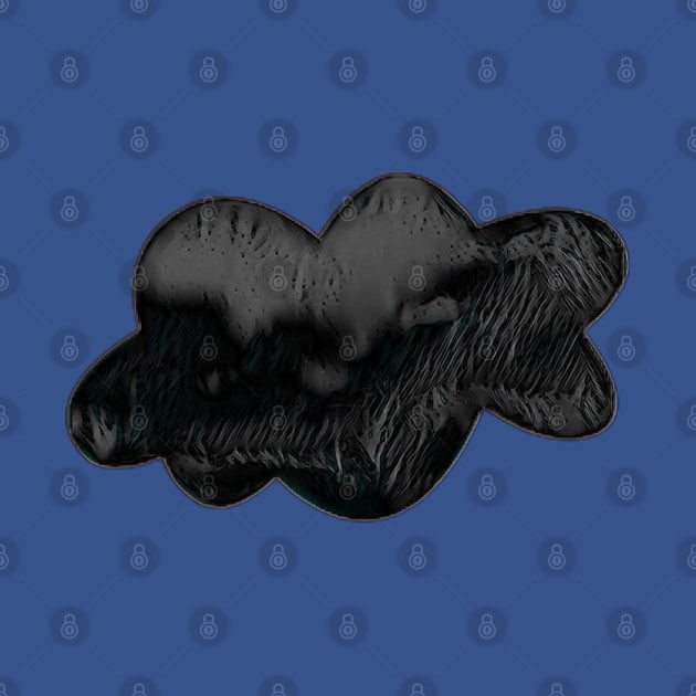 Cloud shape in black and grey by FlossOrFi