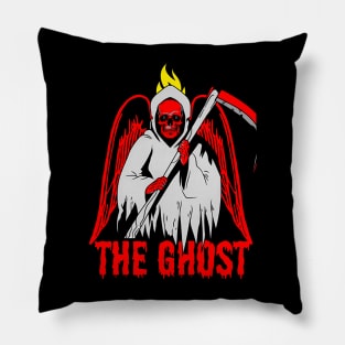 Scary ghost with a big scythe and red wings/amzing design Pillow