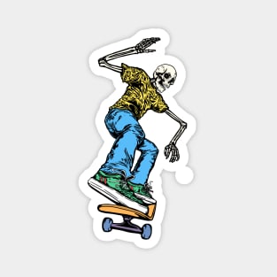 Skateboarding Skeleton Magnet