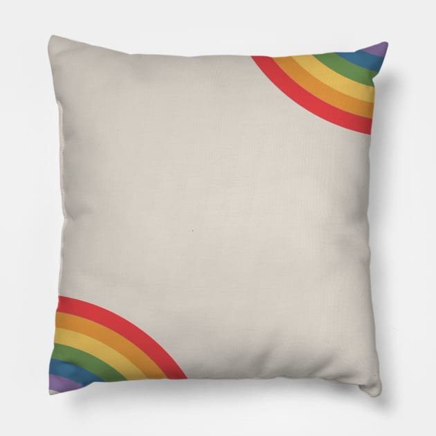 Groovy-Colorful rainbow Pillow by Islanr