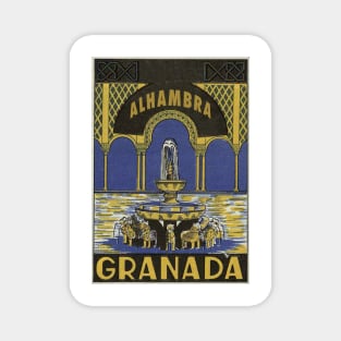 Andalucia Granada Spain Vintage Alhambra Magnet