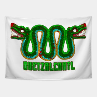 Quetzalcoatl Feathered Snake mexican ancient god art Tapestry