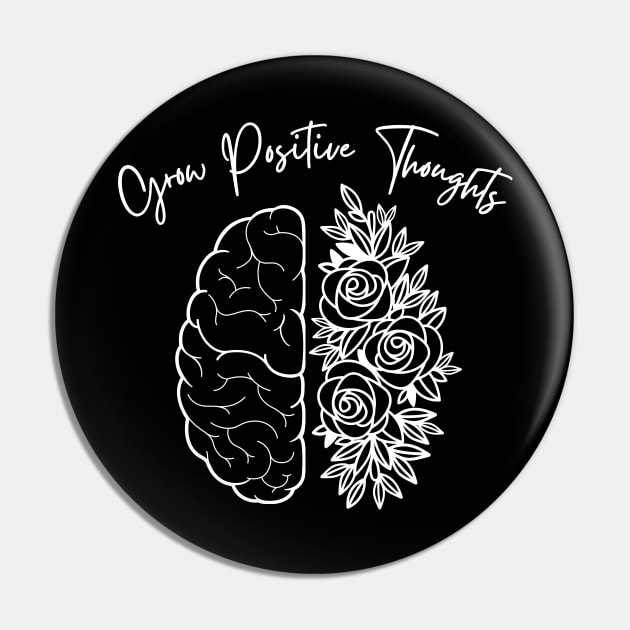 Grow Positive Thoughts Outline Roses Floral Positive Phrase Pin by Mimielita